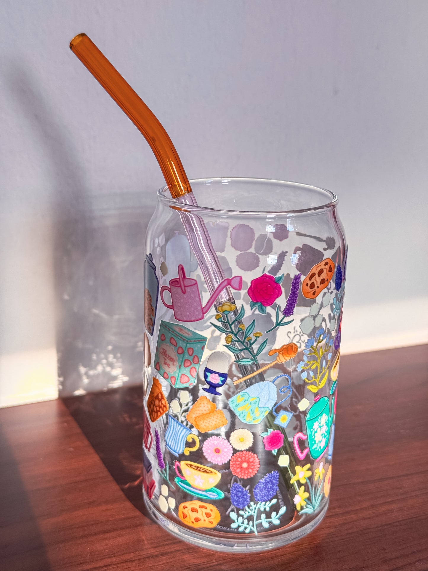 Patchwork Glass Straw