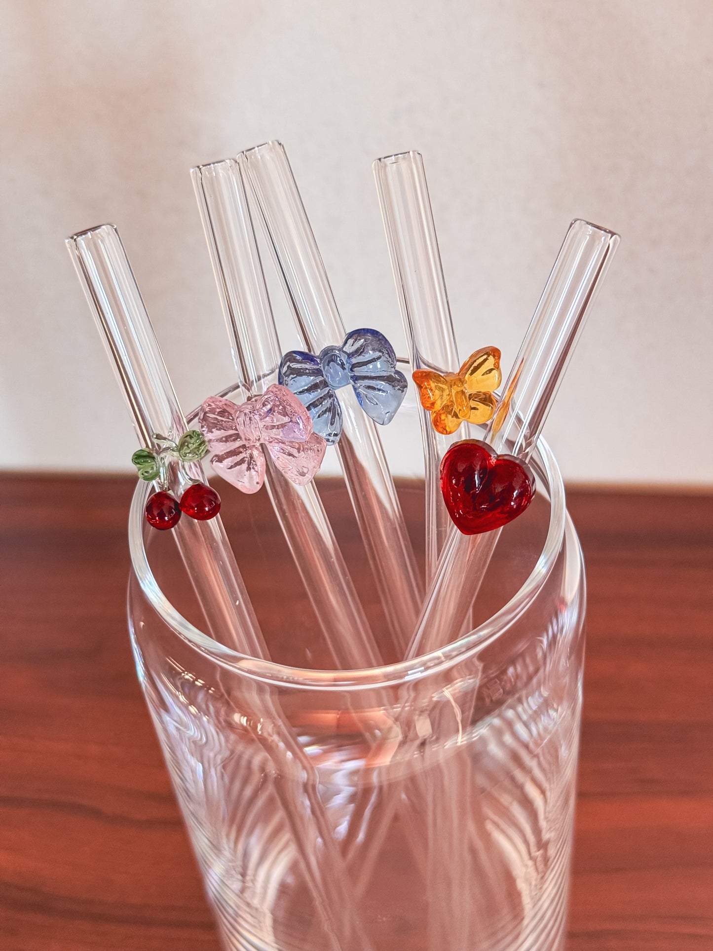 Cherry Icon Glass Straw