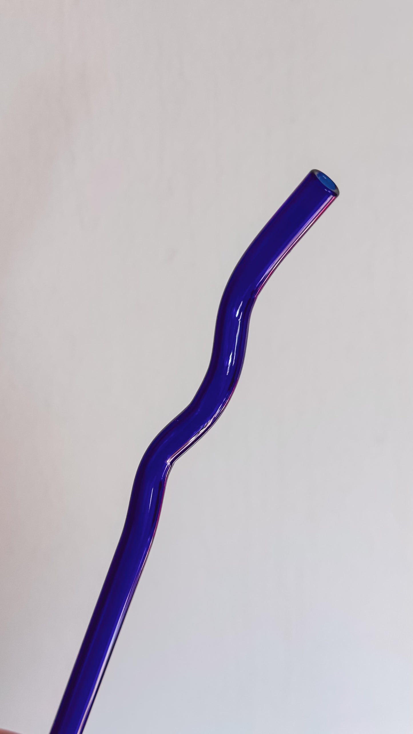 Wavy Reusable Glass Straws