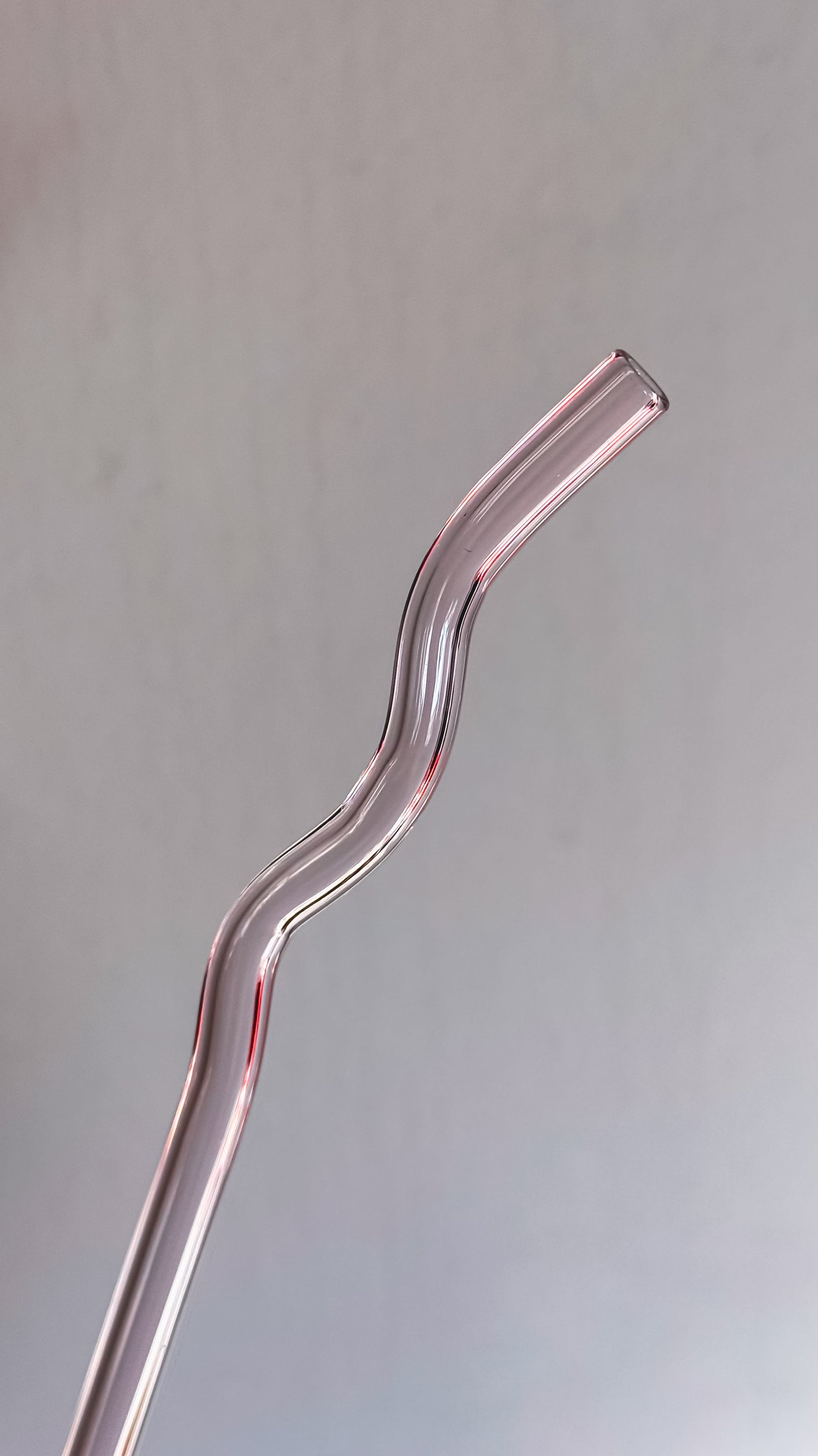 Wavy Reusable Glass Straws
