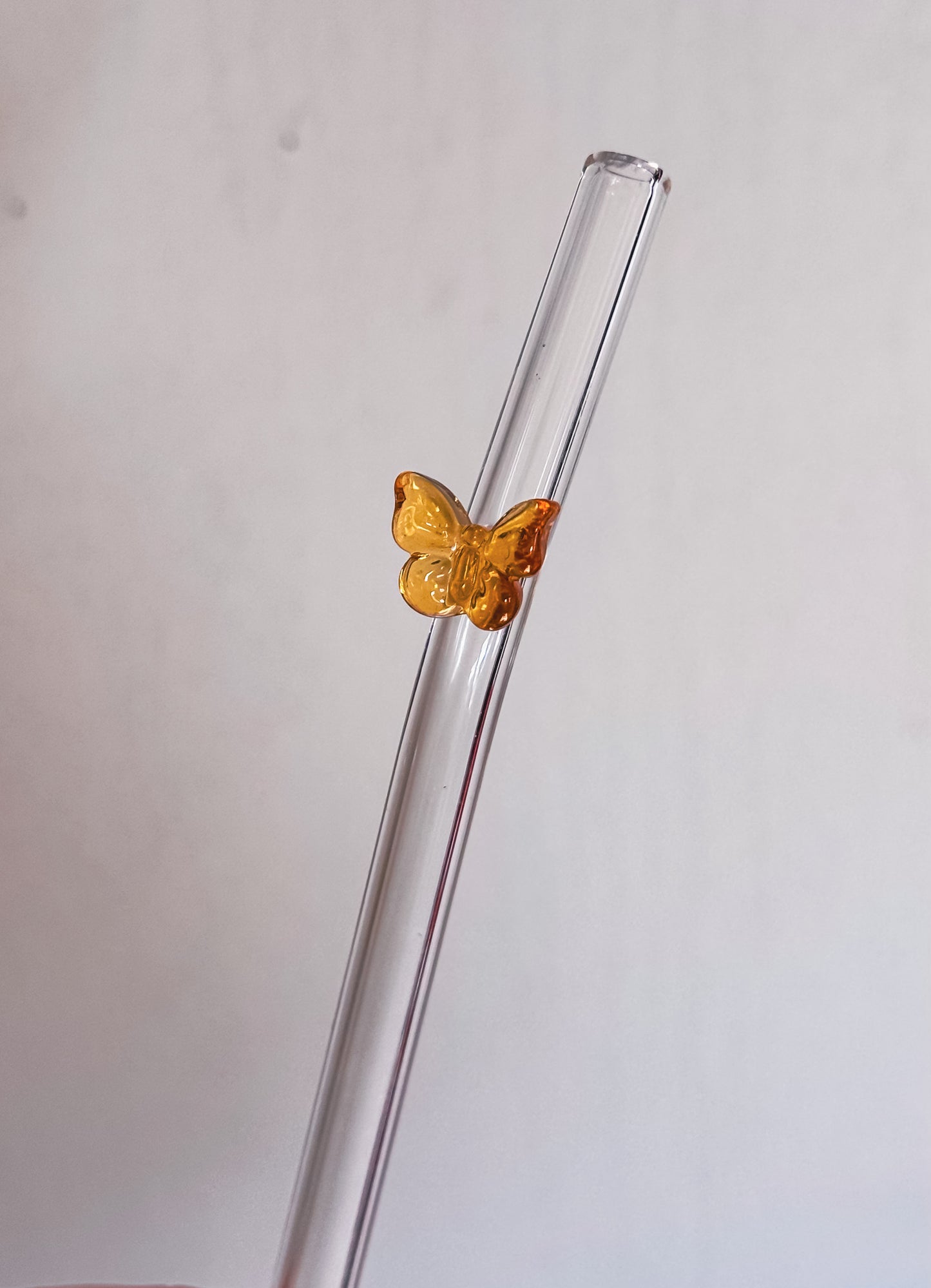 Butterfly Icon Glass Straw