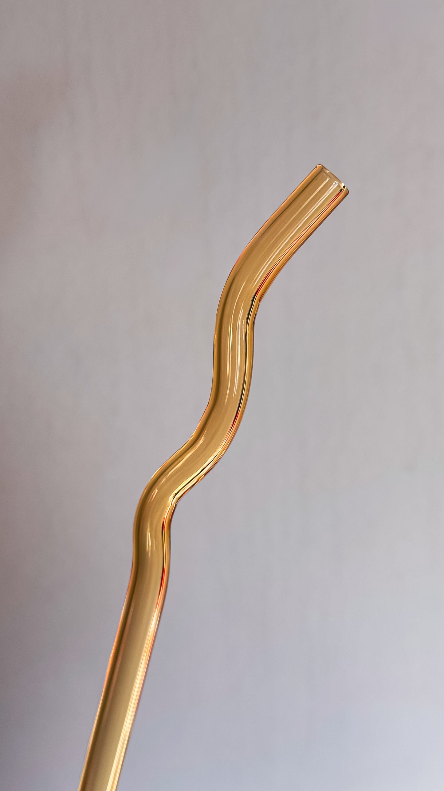 Wavy Reusable Glass Straws