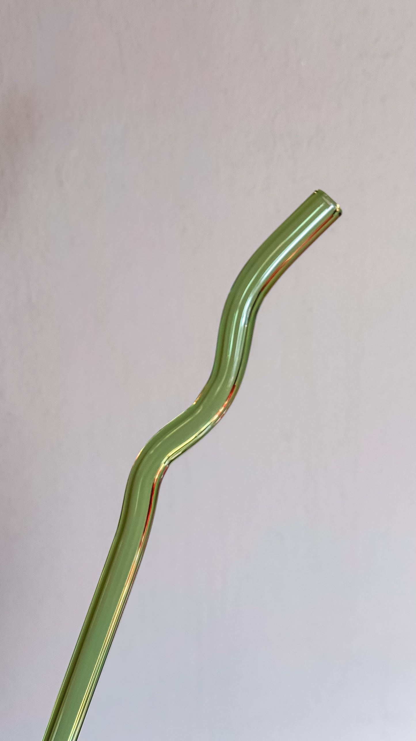 Wavy Reusable Glass Straws