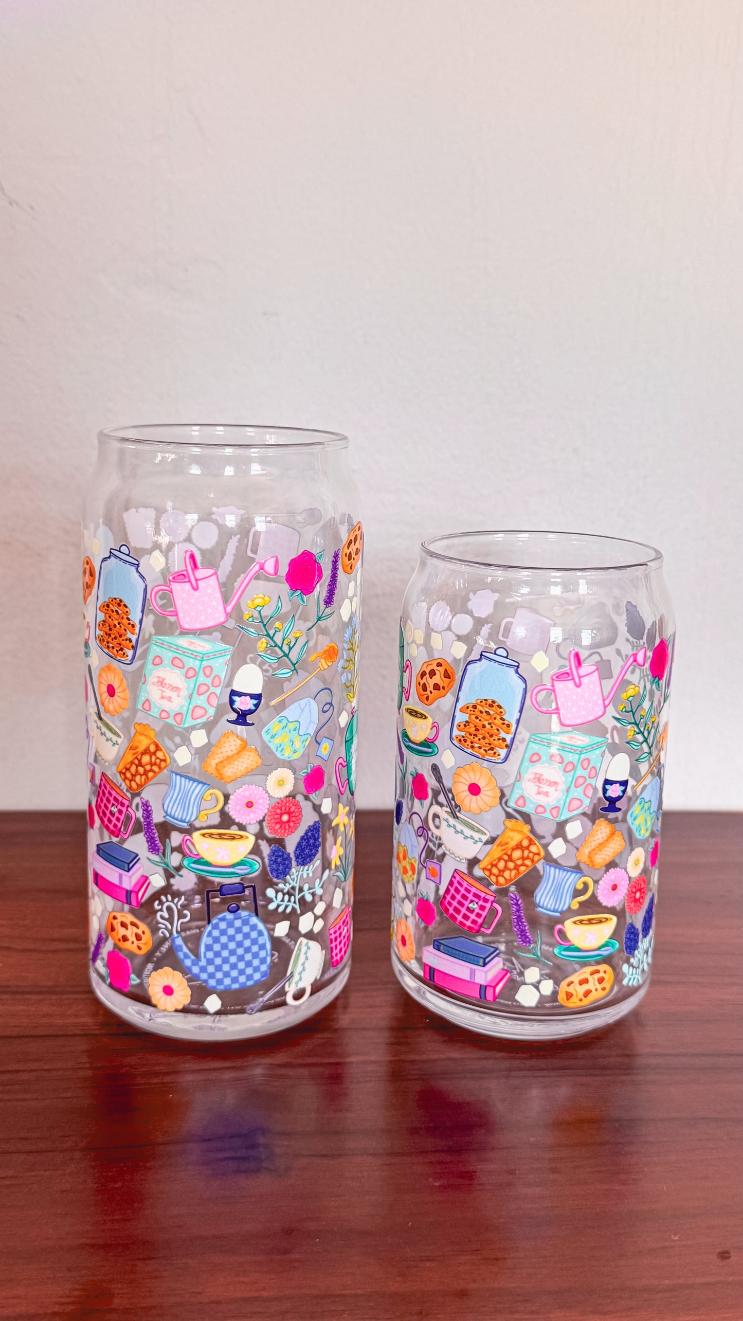 Steeping into Spring Glass Cup