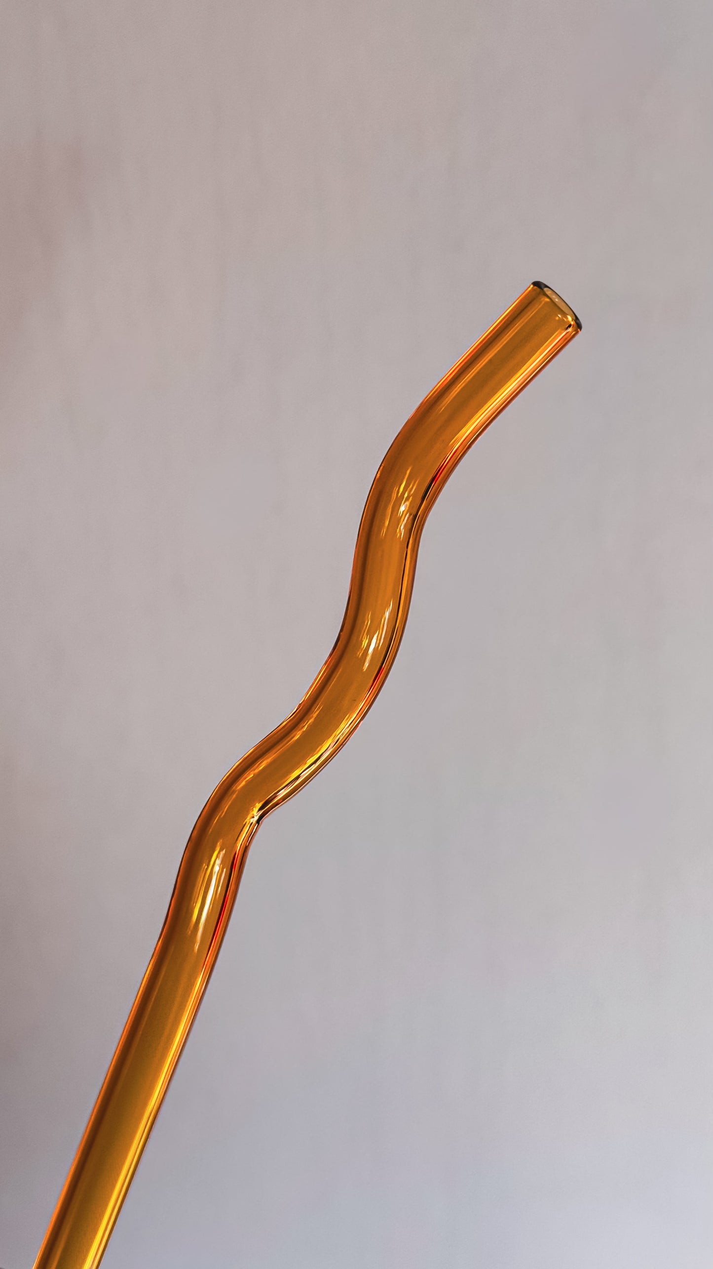 Wavy Reusable Glass Straws