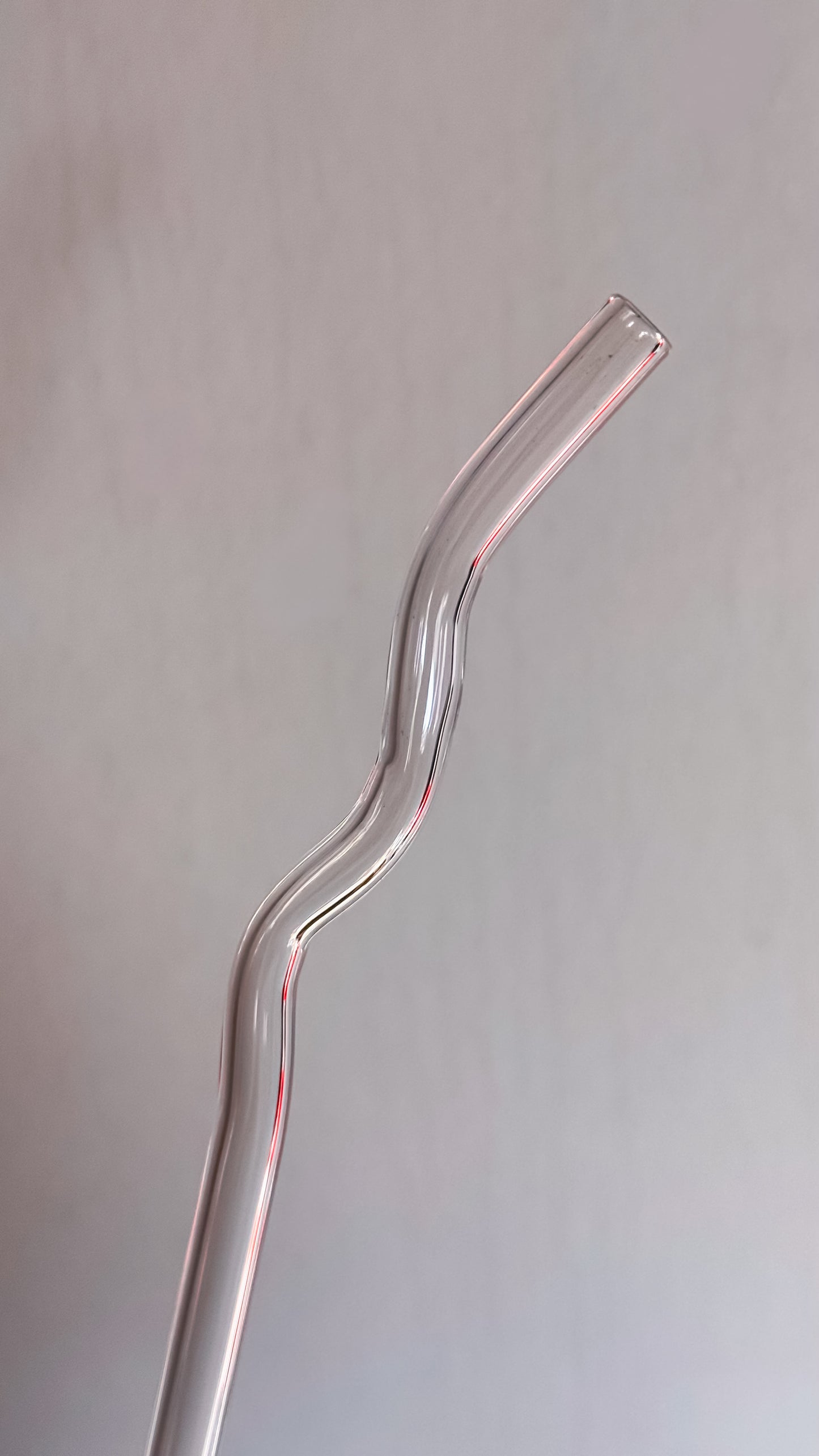 Wavy Reusable Glass Straws