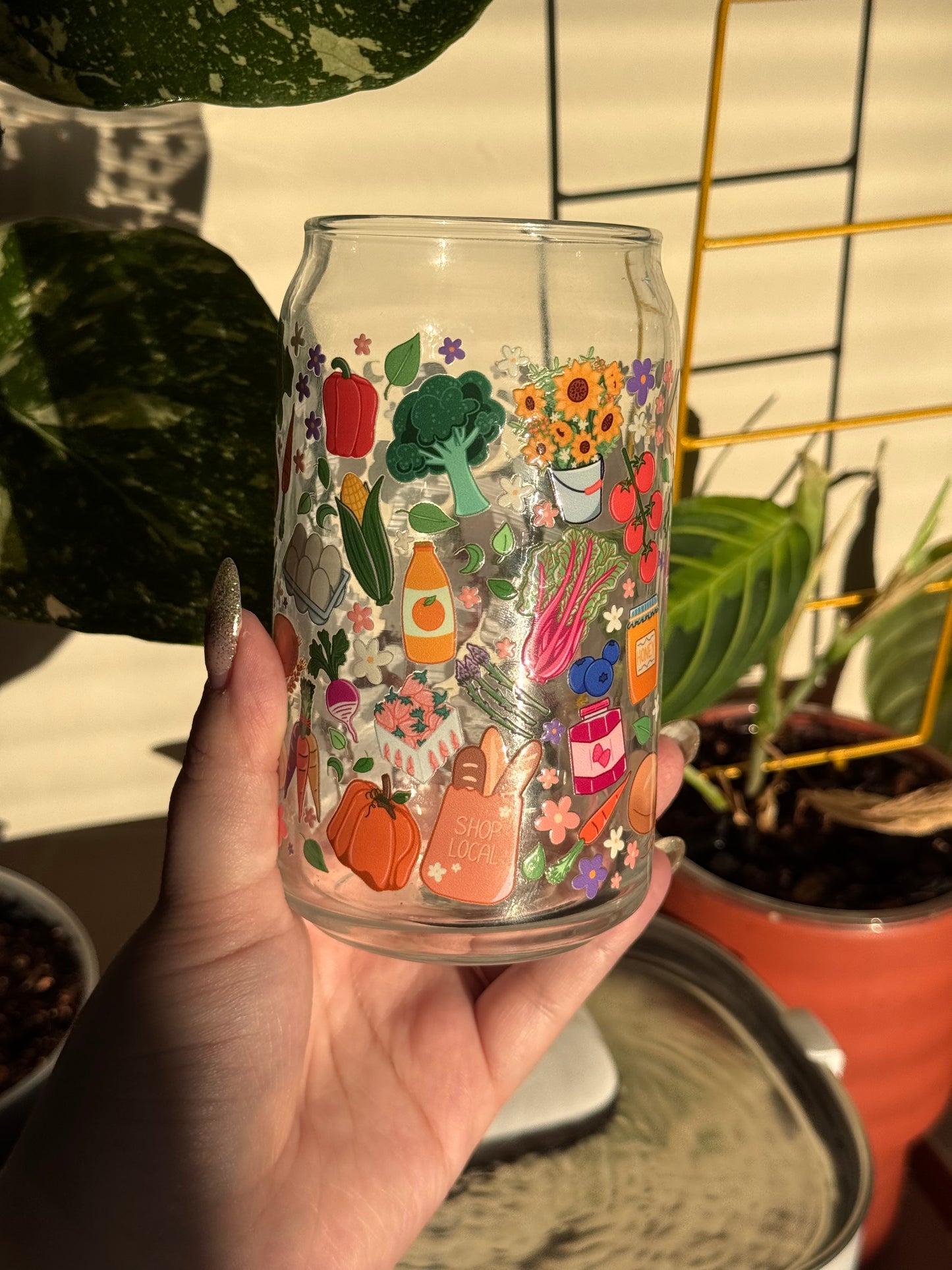 Farmer's Market Glass Cup