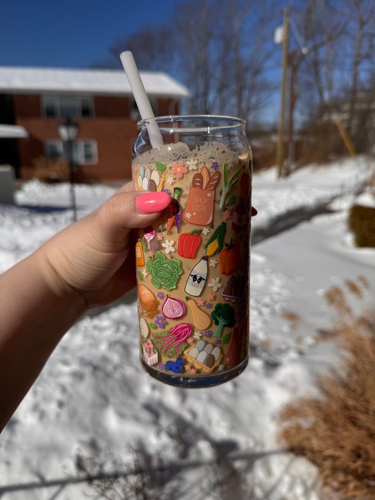 Farmer's Market Glass Cup